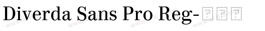 Diverda Sans Pro Reg字体转换